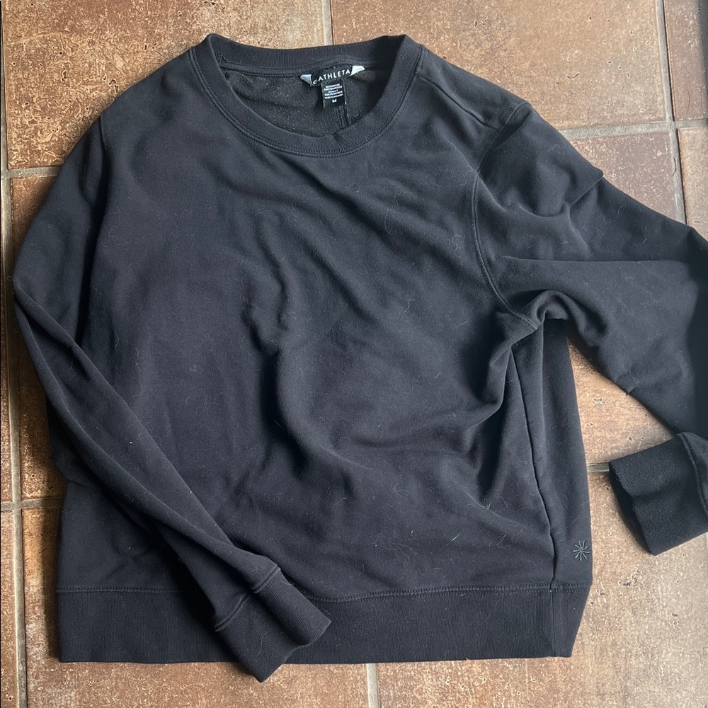 Athleta Women’s Black Crewneck Pullover Sweatshirt